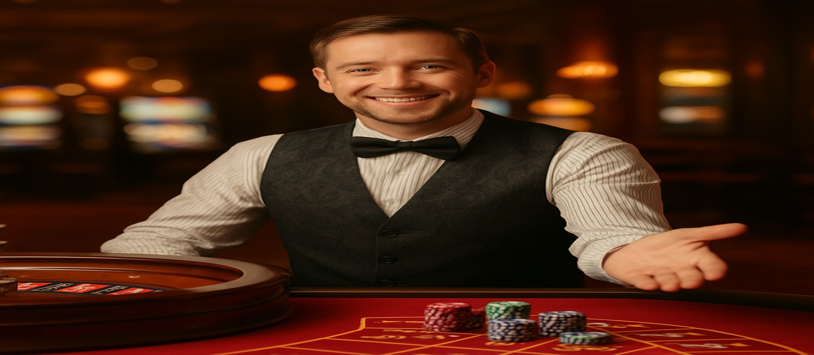 L44-এর লাইভ গেমিং প্ল্যাটফর্মে একটি বন্ধুসুলভ সহকারী চরিত্রসহ দৃশ্য